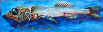 brabantus curvifrons, Fisch gemalt mit Acrylfarben
